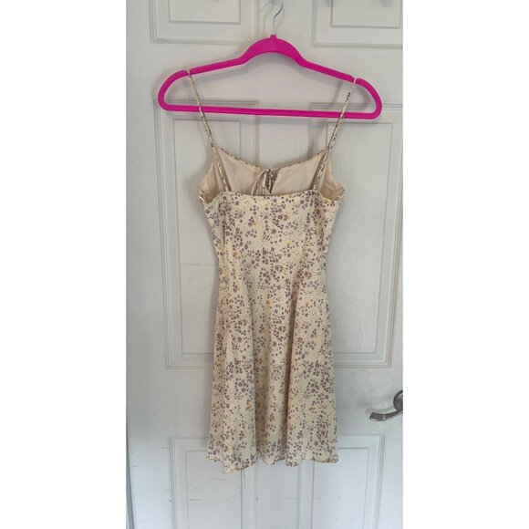 Quiet Storm Yellow Floral Mini Sundress Size Small - Picture 3 of 10